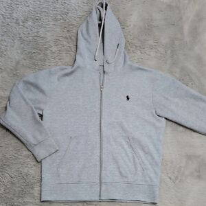 Ralph Lauren Heather Gray Zip-Up Hoodie
